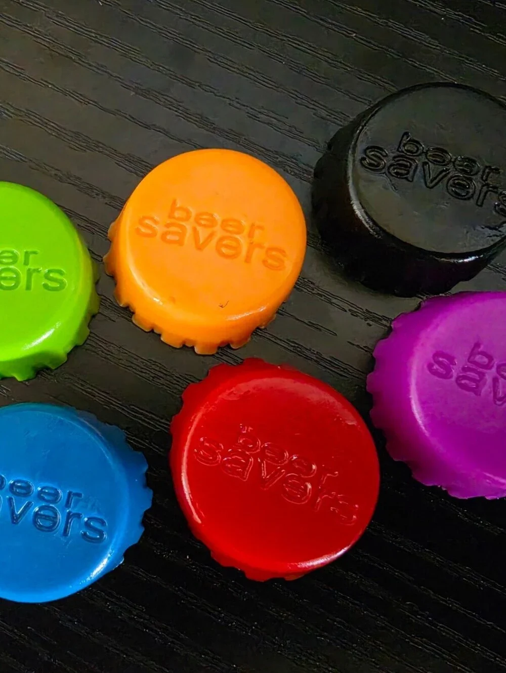 Beer Savers Reusable Bottle Caps Set of 6 in Multiple Colors